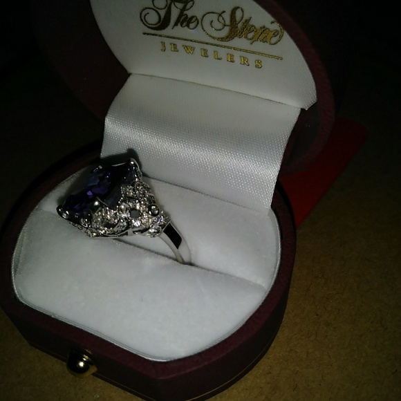 6 ct Beautiful Amethyst edwardian ring - Picture 5 of 7